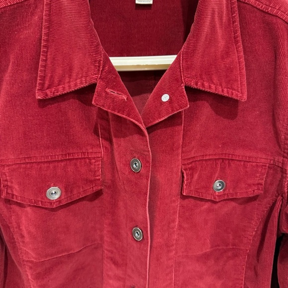 Christopher & Banks Corduroy Jacket Pockets Stretch Rust Women’s Size Large - Picture 4 of 14